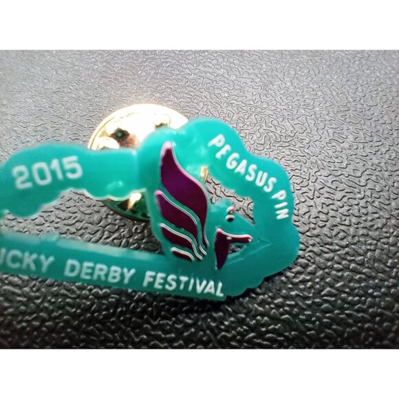 2015 Kentucky Derby Festival Pegasus Pin Collectible Lapel Pin Teal & Red Design - Picture 13 of 13